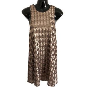 ARITZIA TALULAH sequin trapeze dress copper